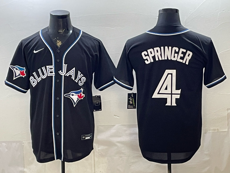 Men 2026 Toronto Blue Jays #4 Springer black Game Nike MLB Jersey 0526004